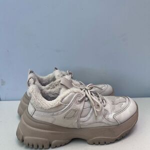 Zara Faux Fur Lined Chunky Sneakers Size 38